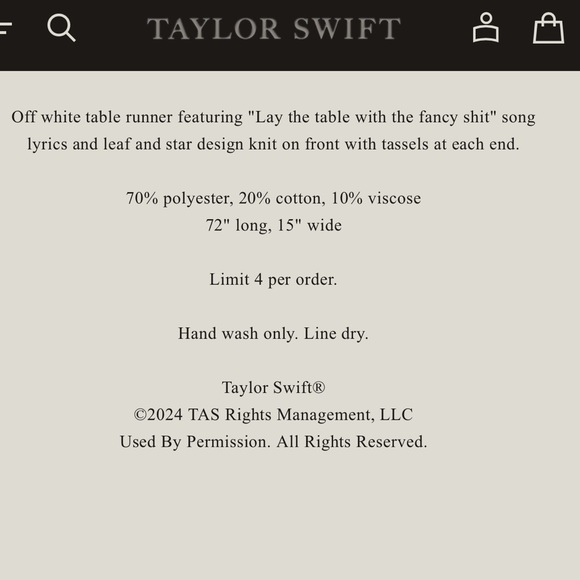 Fancy Shit Table Runner - Picture 3 of 10